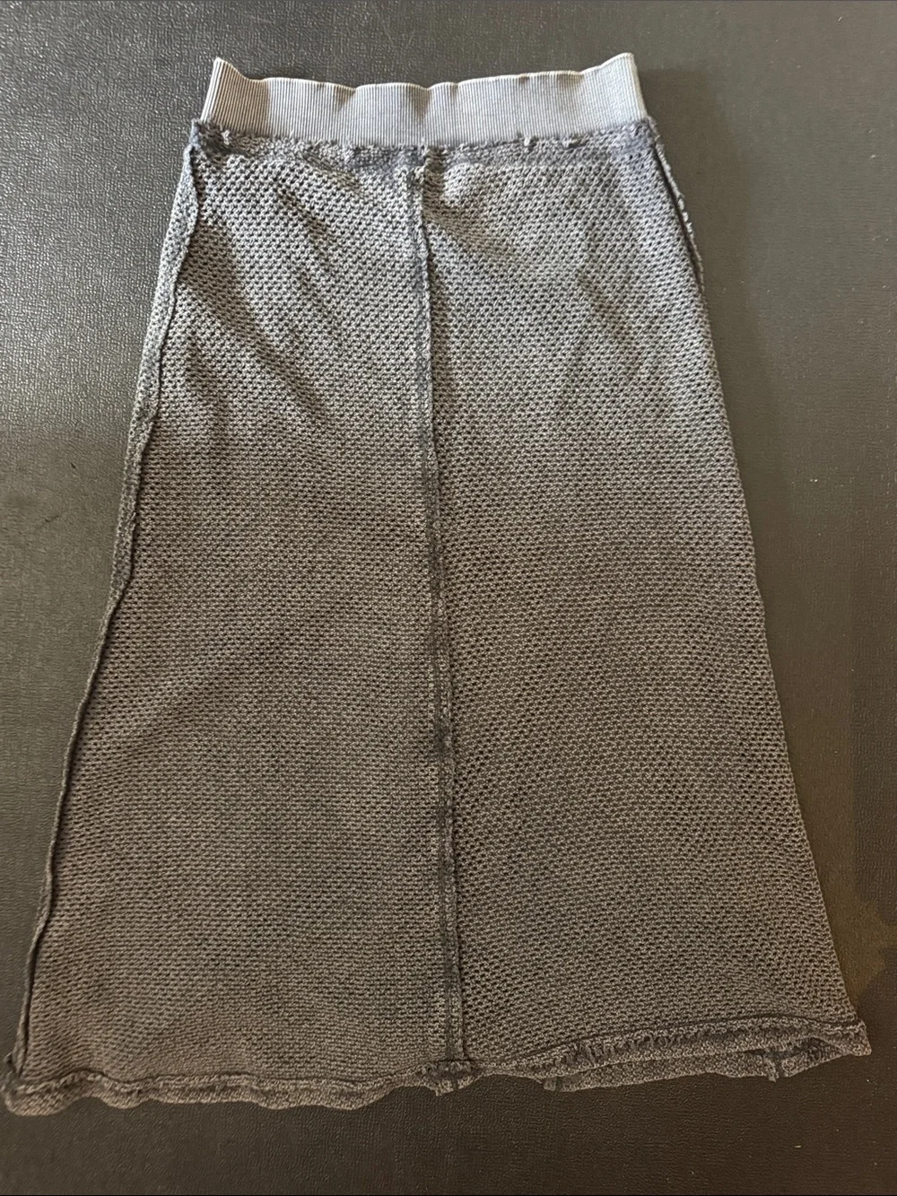 Free People Grey Knit Midi Skirt